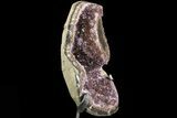 Sparkling Druzy Amethyst Geode - Metal Stand #83740-4
